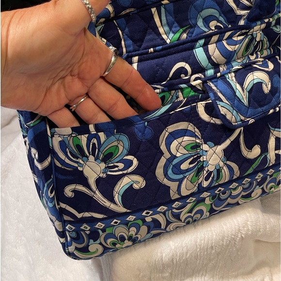 Vera Bradley “Mediterranean” Bowler Bag w/Crossbody Wallet - Picture 9 of 16